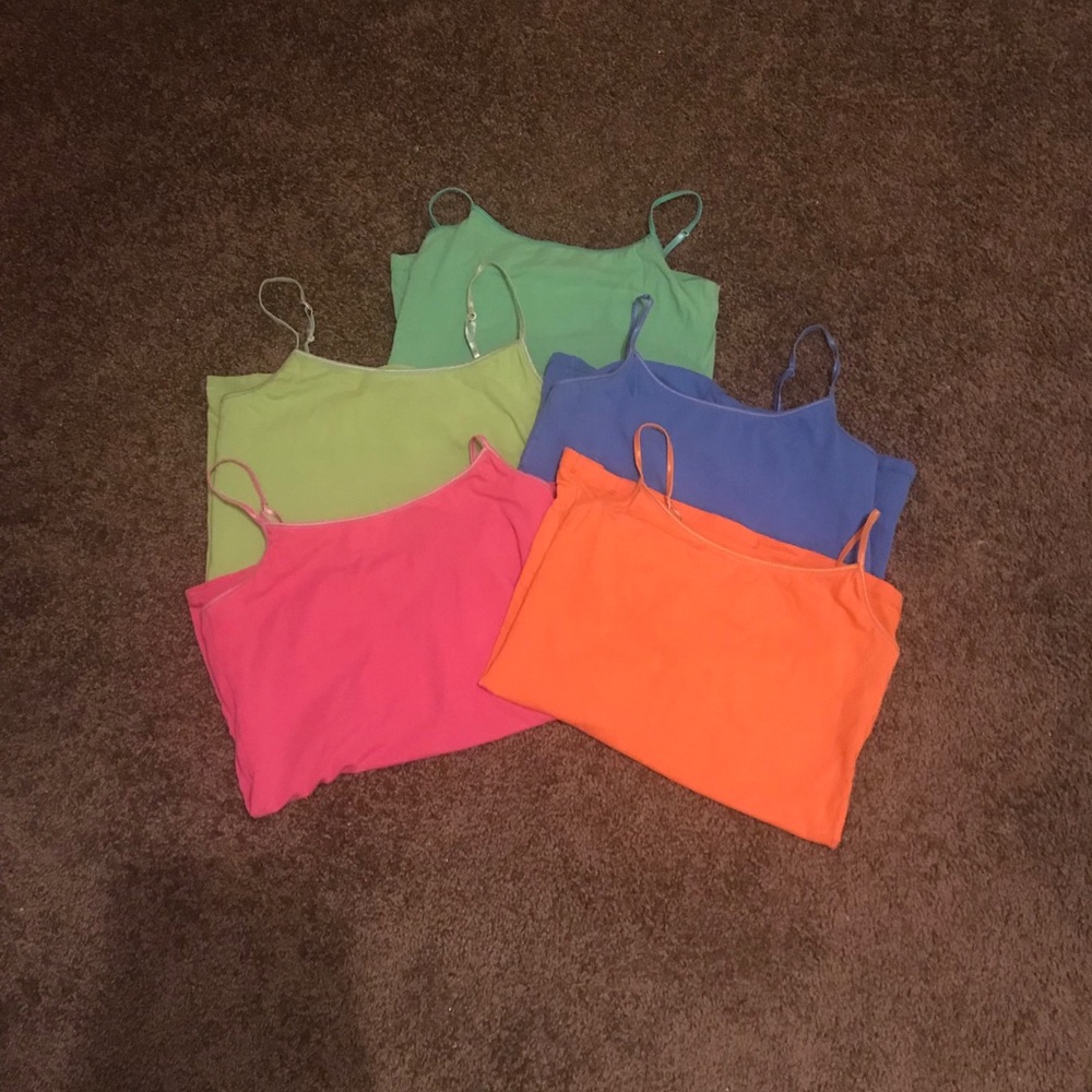 Bundle of cami’s with built in bra size L & M